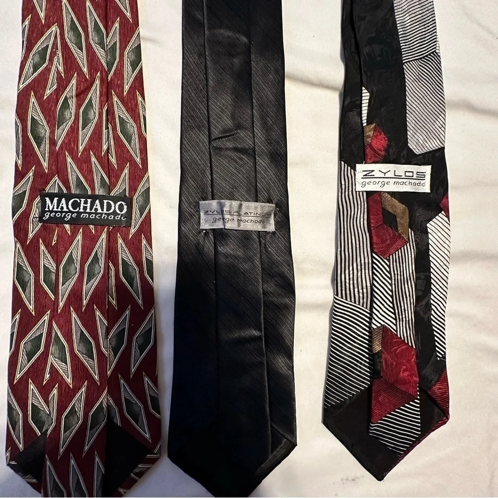 George Machado Tie Bundle Eclectic Grandpa Style Measurements in photos